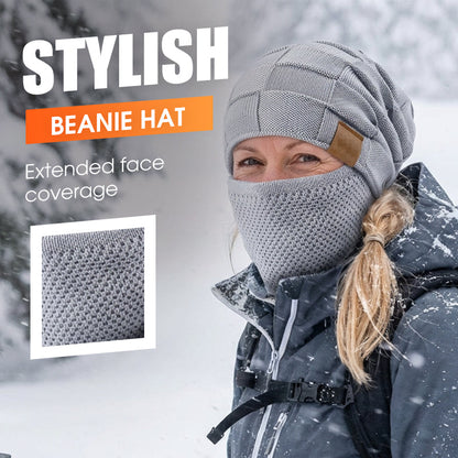 Thermal Beanie Hat with Face Mask | Windproof & -18°C Warmth for Cycling, Hiking, UK Winter