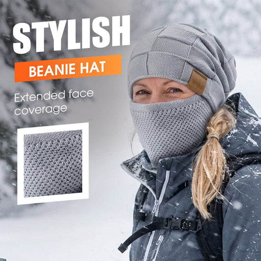 Thermal Beanie Hat with Face Mask | Windproof & -18°C Warmth for Cycling, Hiking, UK Winter