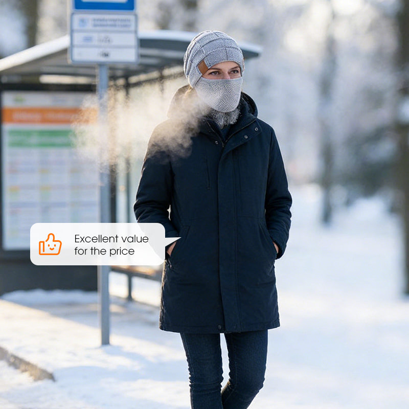 Thermal Beanie Hat with Face Mask | Windproof & -18°C Warmth for Cycling, Hiking, UK Winter
