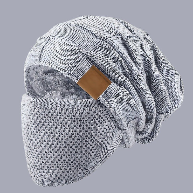 Thermal Beanie Hat with Face Mask | Windproof & -18°C Warmth for Cycling, Hiking, UK Winter