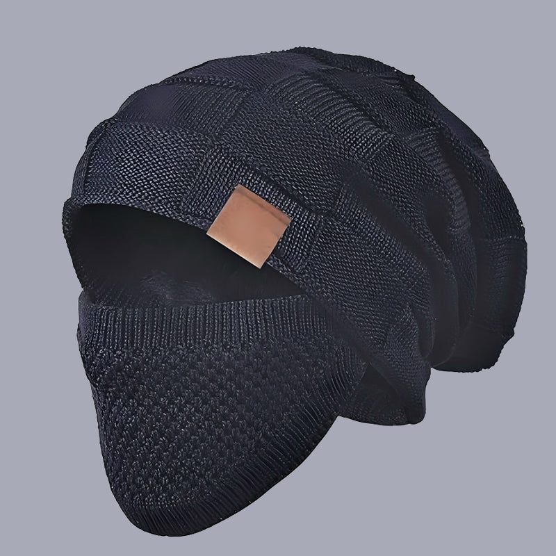 Thermal Beanie Hat with Face Mask | Windproof & -18°C Warmth for Cycling, Hiking, UK Winter