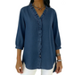 ⏰Women's Casual Ruffle V-Neck Shirt | Soft, Breathable & Flattering High-Low Hem ✨