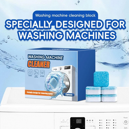 Active Oxygen Washing Machine Cleaner Tablets | 12 Pack – Eliminates Mouldy Smells & Dissolves Grime for All Washer Types