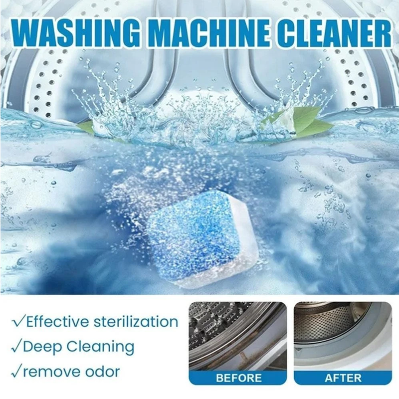 Active Oxygen Washing Machine Cleaner Tablets | 12 Pack – Eliminates Mouldy Smells & Dissolves Grime for All Washer Types