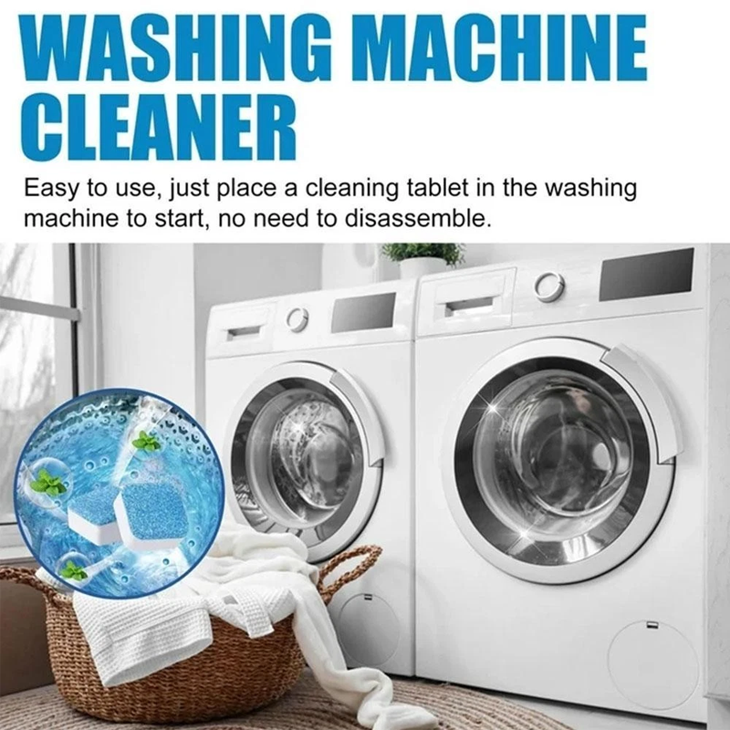 Active Oxygen Washing Machine Cleaner Tablets | 12 Pack – Eliminates Mouldy Smells & Dissolves Grime for All Washer Types