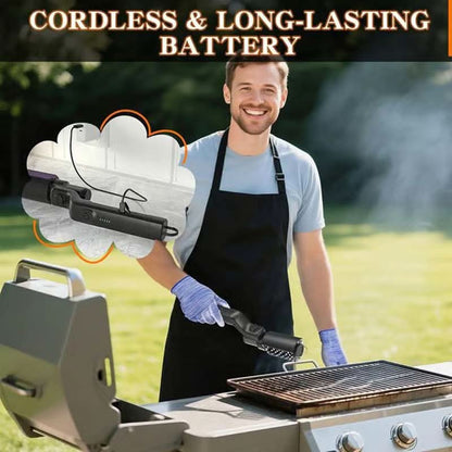 Free Shipping🎁Cordless Electric BBQ Brush Cleaner – Deep Cleaning, Long Handle & Rechargeable🍖