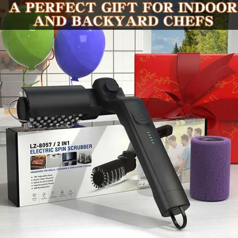 Free Shipping🎁Cordless Electric BBQ Brush Cleaner – Deep Cleaning, Long Handle & Rechargeable🍖