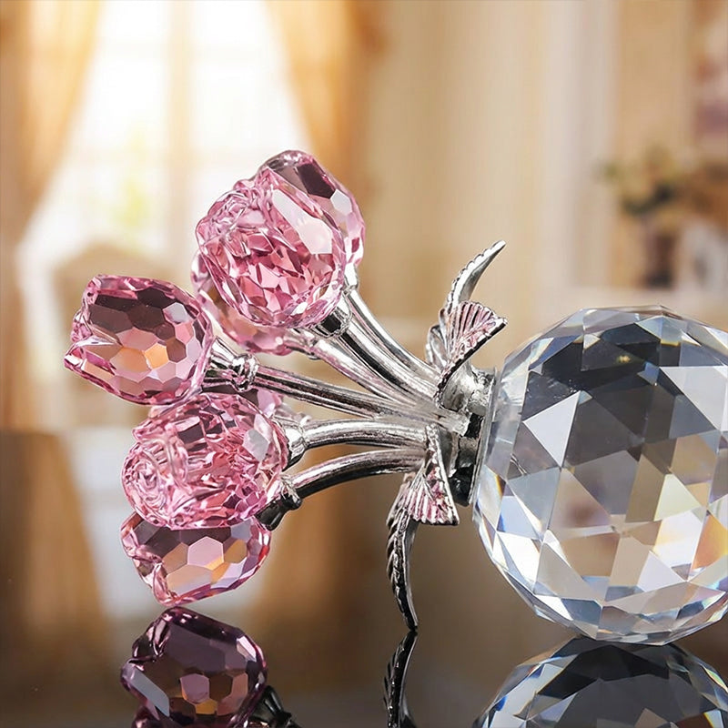 💖Valentine's Day Special: 70% OFF🌹Everlasting Crystal Rose Flower Figurine in Vase🌸