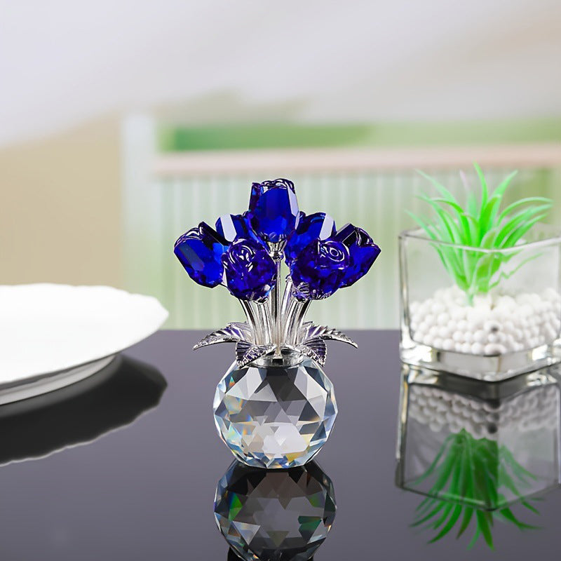 💖Valentine's Day Special: 70% OFF🌹Everlasting Crystal Rose Flower Figurine in Vase🌸