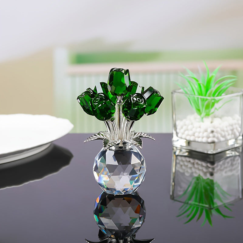 💖Valentine's Day Special: 70% OFF🌹Everlasting Crystal Rose Flower Figurine in Vase🌸