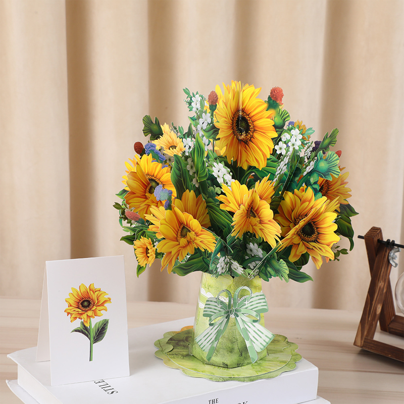 3D Pop-Up Flower Bouquet Card