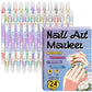 💞50K+ SOLD!✨Dual‑Tip Nail Art Pens – Quick‑dry, no UV lamp. Fine & brush tips. 12/24 vibrant colors. Easy DIY at home. No smudges, just art! 💅🖌️