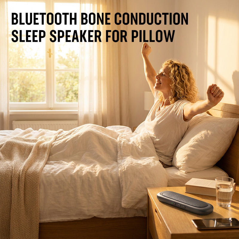 🌙【Bluetooth Bone Conduction Pillow】— Music flows directly into your dreams, leaving your ears completely unburdened. 💤🎧