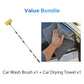 🚗 Clan Your Car Without Bending 60" Extendable Brush Reach Every Spot Fast No Scratches🧼💦