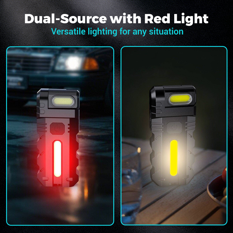 LED work light with 180° rotating head