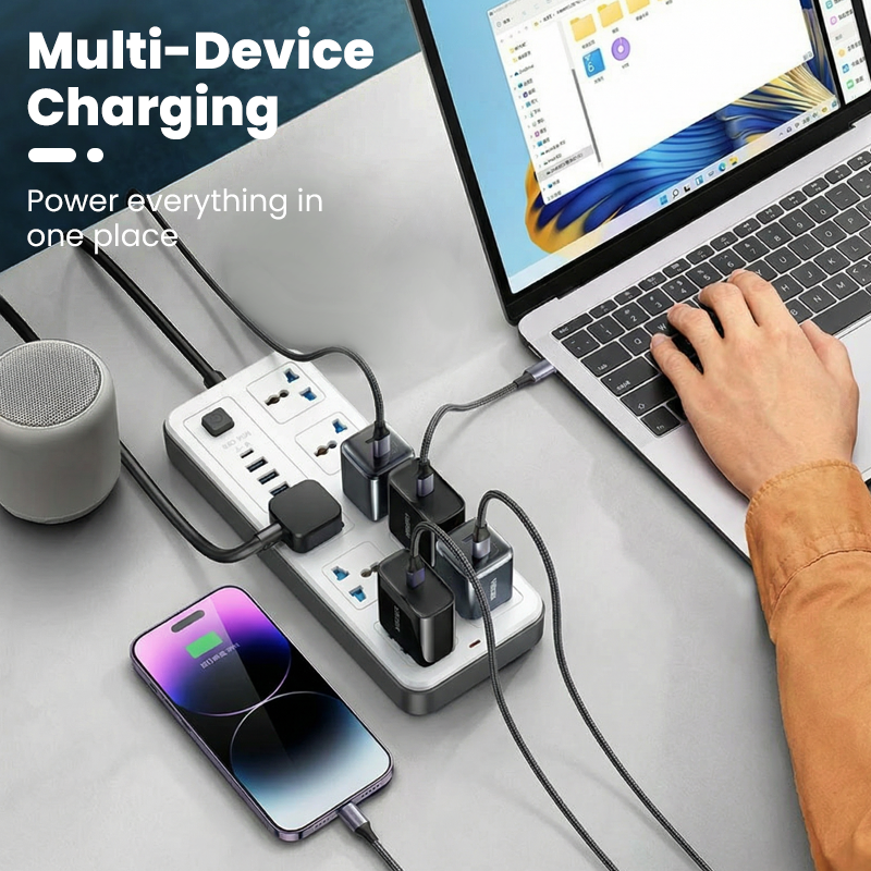 Multi-Outlet Power Strip with Extension Cord