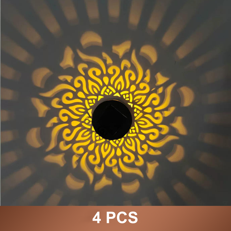 🌞 Solar-Powered Mandala Light Projector – Decorative and Atmospheric Effect for Gardens and Outdoor Areas ✨🌸