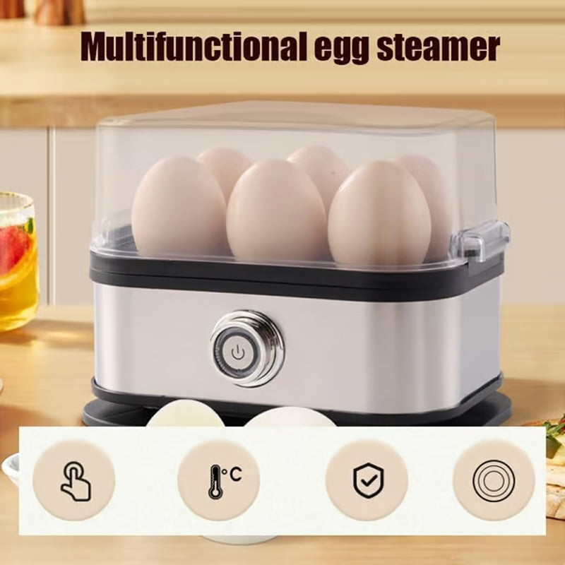 🥳2026 HOT SALE🥳💞50K+ SOLD! 🥚🍳 Multifunctional Egg Steamer with Clear Lid – boil, poach or omelet, auto shut-off, compact. Quick healthy breakfasts! 🛡️✅