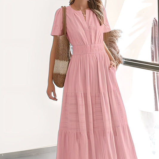 💐50% OFF ! Smocked Maxi Dress – Great for Travel & Summer Strolls ☀️🧳【Flash Sale】