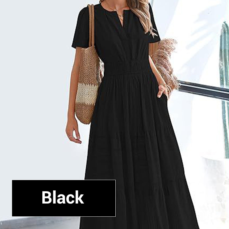 💐50% OFF ! Smocked Maxi Dress – Great for Travel & Summer Strolls ☀️🧳【Flash Sale】