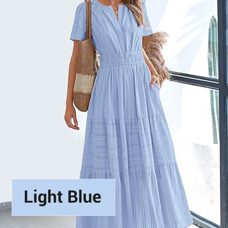 💐50% OFF ! Smocked Maxi Dress – Great for Travel & Summer Strolls ☀️🧳【Flash Sale】