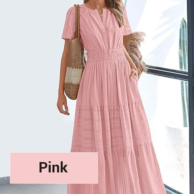 💐50% OFF ! Smocked Maxi Dress – Great for Travel & Summer Strolls ☀️🧳【Flash Sale】