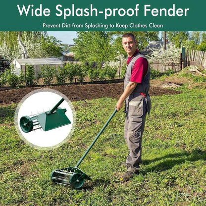 【Free Shipping 】+ ⏰Limited-time 58% off|Rolling Lawn Aerator with Handle🏡🌱