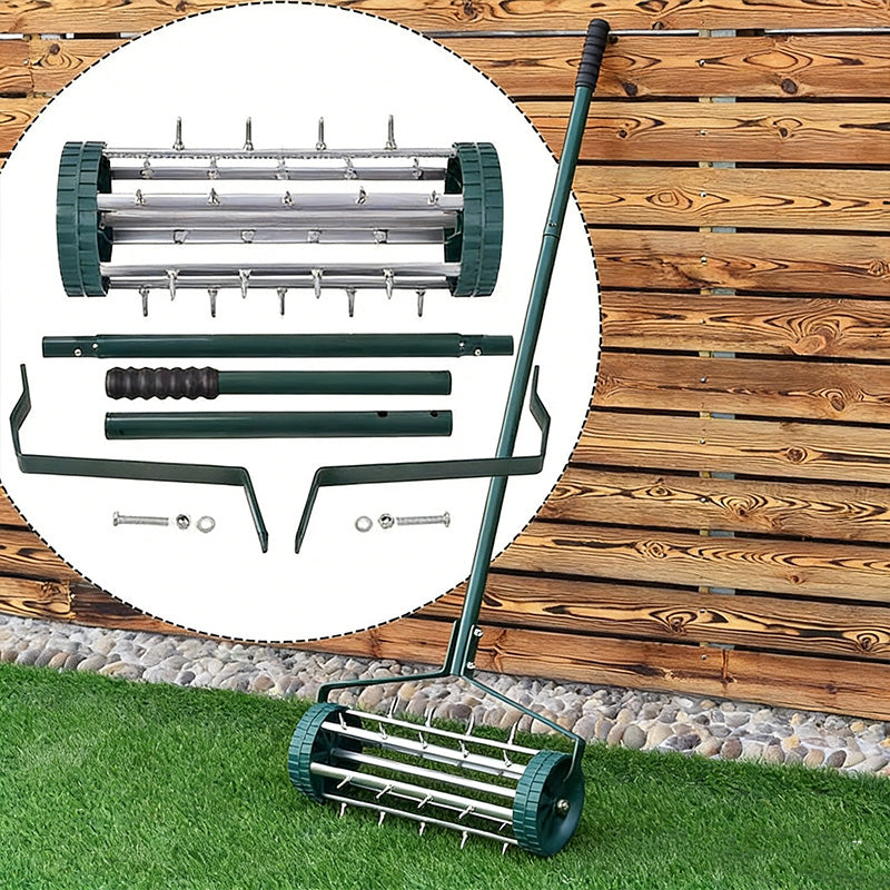 【Free Shipping 】+ ⏰Limited-time 58% off|Rolling Lawn Aerator with Handle🏡🌱