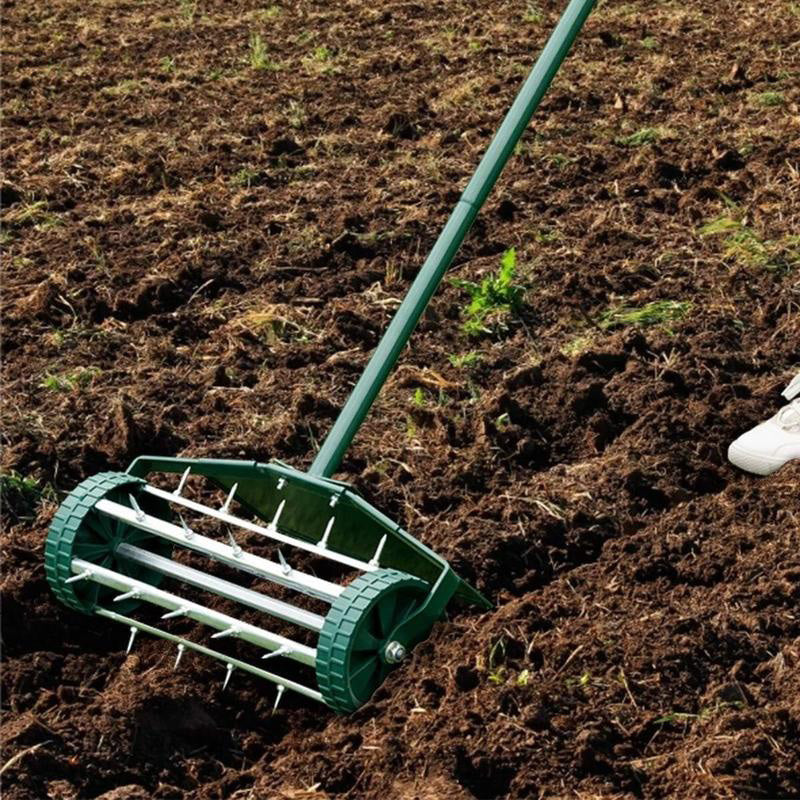 【Free Shipping 】+ ⏰Limited-time 58% off|Rolling Lawn Aerator with Handle🏡🌱