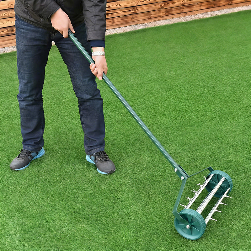 【Free Shipping 】+ ⏰Limited-time 58% off|Rolling Lawn Aerator with Handle🏡🌱
