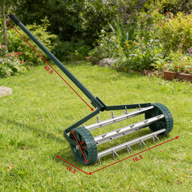【Free Shipping 】+ ⏰Limited-time 58% off|Rolling Lawn Aerator with Handle🏡🌱
