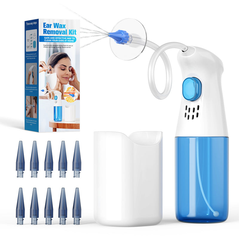 Safe & Gentle Ear Wax Removal Kit – 4x Water Volume, 5 Streams for Effective Cleaning