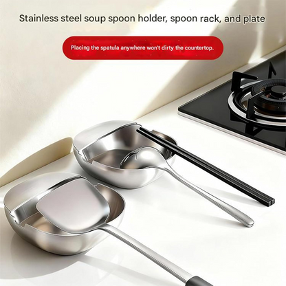 💎 50% OFF! 💎 304 Stainless Steel Spoon Rest – Rust-Proof, Drip-Catching & Space-Saving Kitchen Must-Have 🥄✨