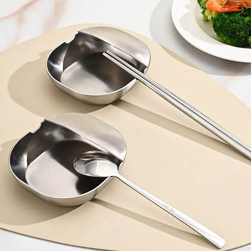 💎 50% OFF! 💎 304 Stainless Steel Spoon Rest – Rust-Proof, Drip-Catching & Space-Saving Kitchen Must-Have 🥄✨