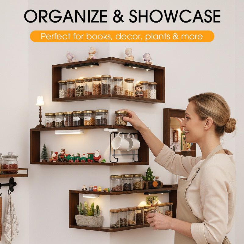 💞54% OFF!✨ 💝Solid Wood Corner Wall Shelf