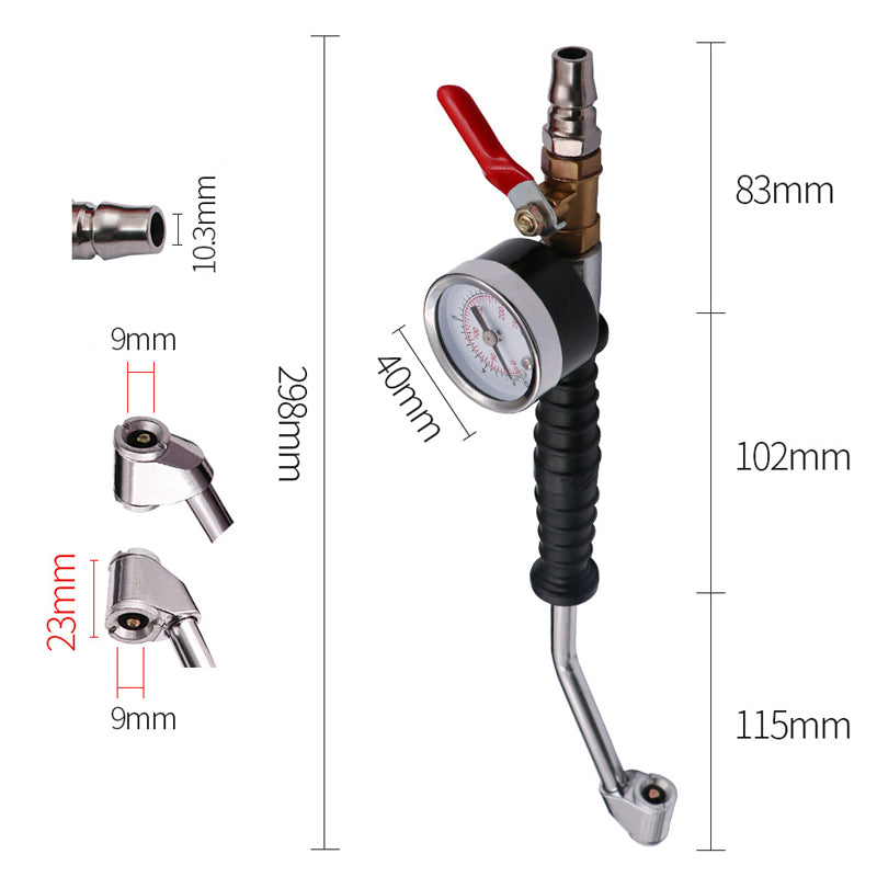 📢📢48% OFF !!!⏰ Tire Inflator Gun with Pressure Gauge for Compressor | Professional Grade with Dual Pump Head | For Cars, Motorcycles & Bicycles