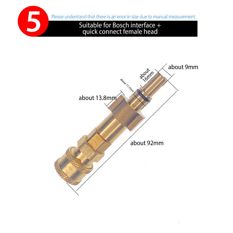 Quick Connect Fitting Adapter for Water Gun & Foam Pot
