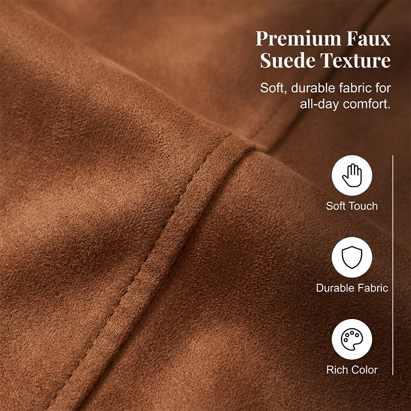 🔥🎁New 47% OFF🔥Women's Faux Suede Collarless Open Front Jacket