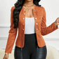 🔥🎁New 47% OFF🔥Women's Faux Suede Collarless Open Front Jacket