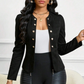🔥🎁New 47% OFF🔥Women's Faux Suede Collarless Open Front Jacket