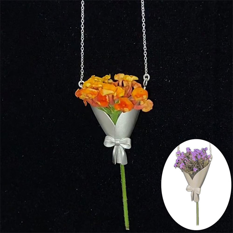 🔥MOTHER 'S DAY NEW BUY 1 GET 1 FREE ! 💐Flower Bouquet Necklace  – The romantic gift for her 💖🎁【Limited Offer】
