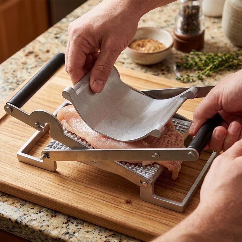 🥩Durable and Efficient Meat Press Tool – Food-Grade Material, Labor-Saving Design, Uniform Pressing, Perfect for Meat Tenderizing & Cooking 🍳