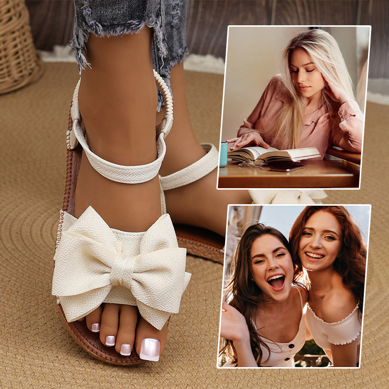 ✨ 57% OFF NOW! 👡 Women's Fashion Bow Flat Sandals