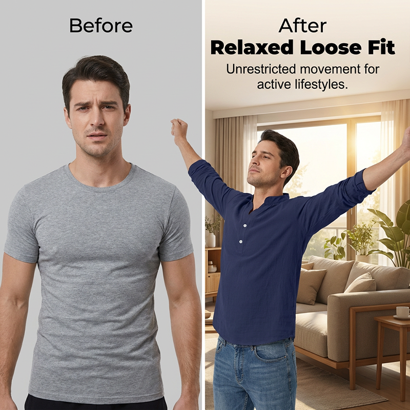 🥳2026 HOT SALE🥳💞50K+ SOLD!🍃💨 50% OFF! Men’s Linen Blend Henley – Relaxed fit, all-day comfort. Moisture-wicking, perfect for spring through fall. Easy care, machine wash. Your new favourite. 🛡️🕊️