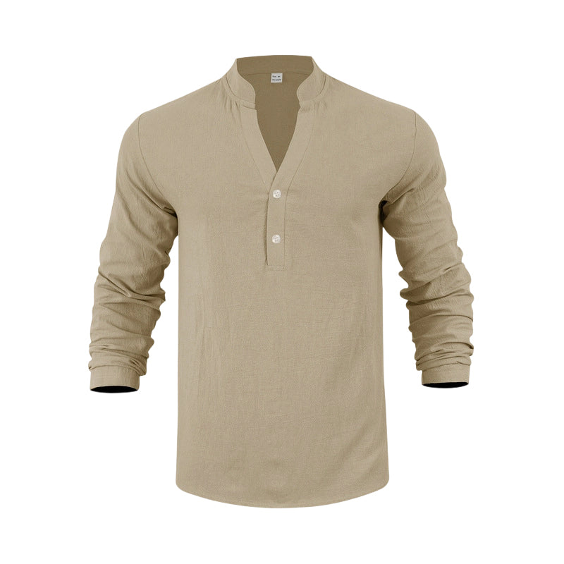 🥳2026 HOT SALE🥳💞50K+ SOLD!🍃💨 50% OFF! Men’s Linen Blend Henley – Relaxed fit, all-day comfort. Moisture-wicking, perfect for spring through fall. Easy care, machine wash. Your new favourite. 🛡️🕊️