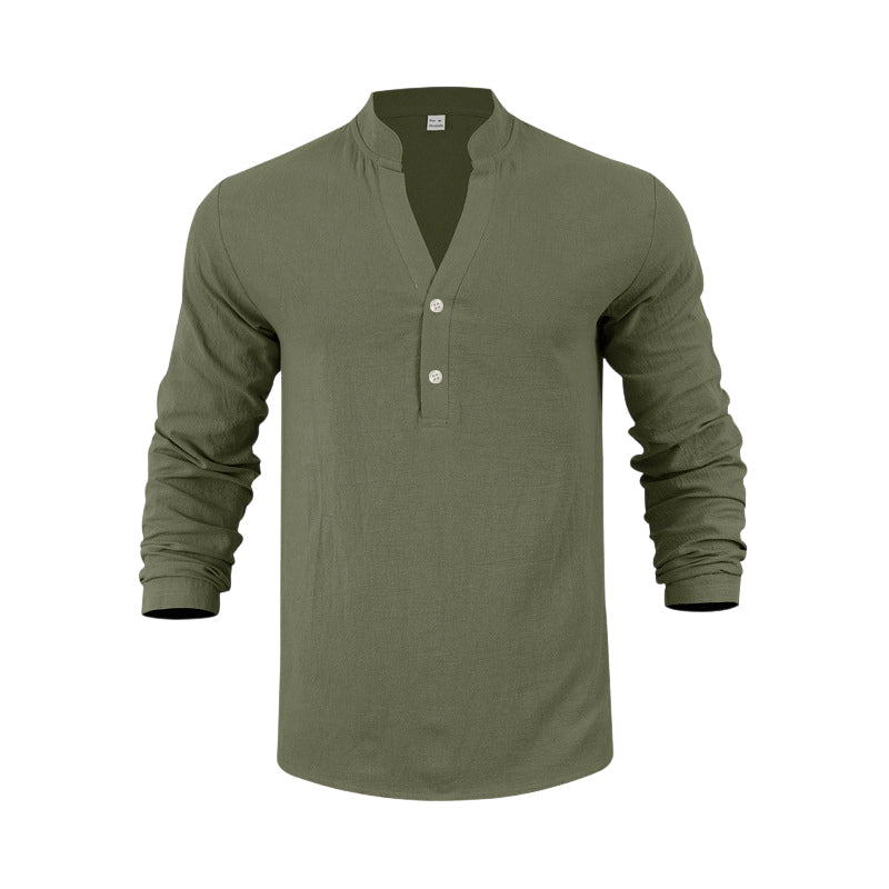 🥳2026 HOT SALE🥳💞50K+ SOLD!🍃💨 50% OFF! Men’s Linen Blend Henley – Relaxed fit, all-day comfort. Moisture-wicking, perfect for spring through fall. Easy care, machine wash. Your new favourite. 🛡️🕊️