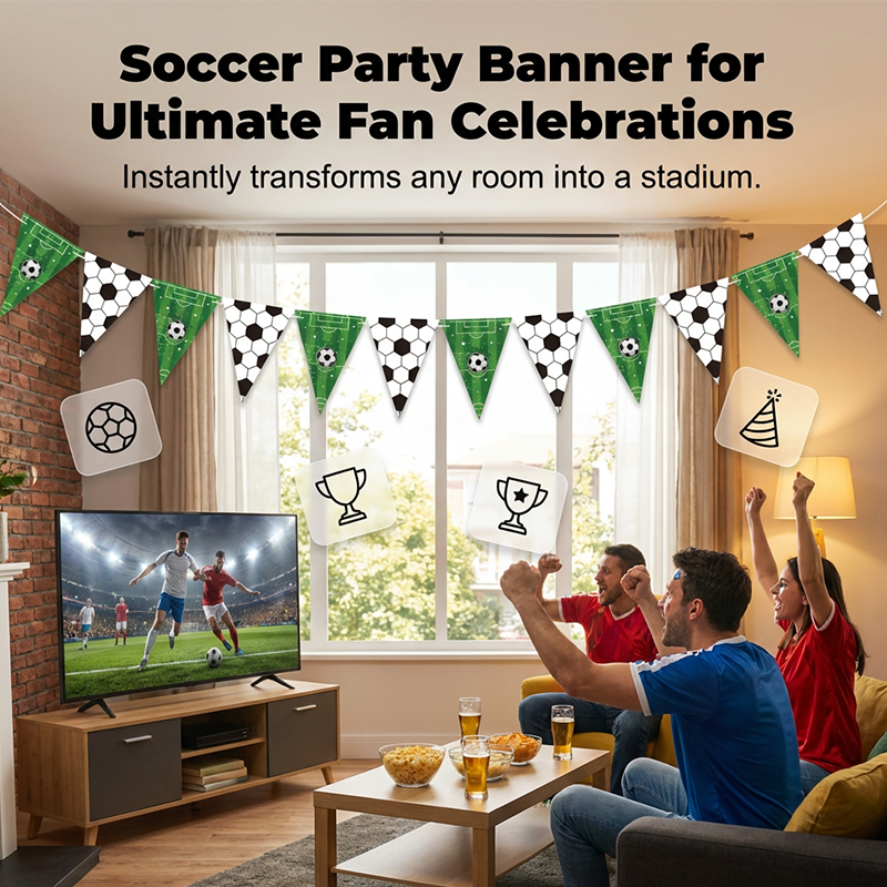 Soccer Themed Party Decorations Set