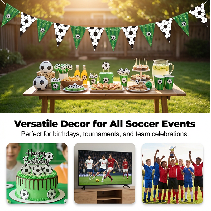Soccer Themed Party Decorations Set