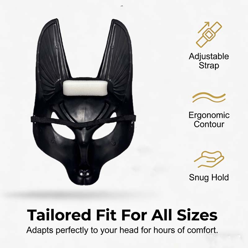 Egyptian Anubis Mask: Hand-Painted Faux Gold Leaf Jackal Mask for Cosplay & Luxury Wall Decor