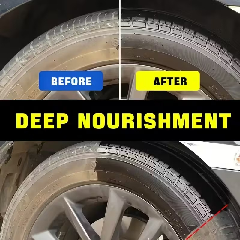 🚗LAST DAY BUY 2 GET 1 FREE! ✨ Car Tire & Plastic Trim Renewal Paste – Restores Shine, Prevents Cracking & Easy Application 🛞 2